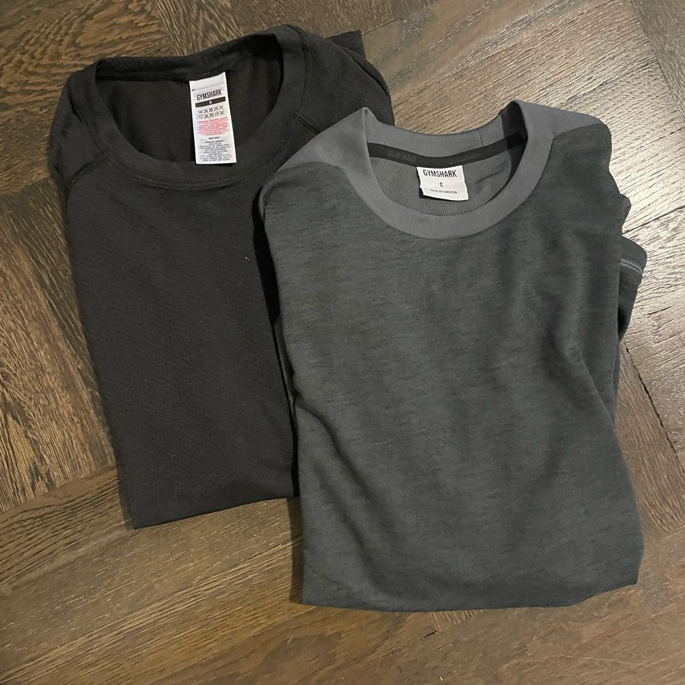 2 mens long sleeve Gymshark shirts